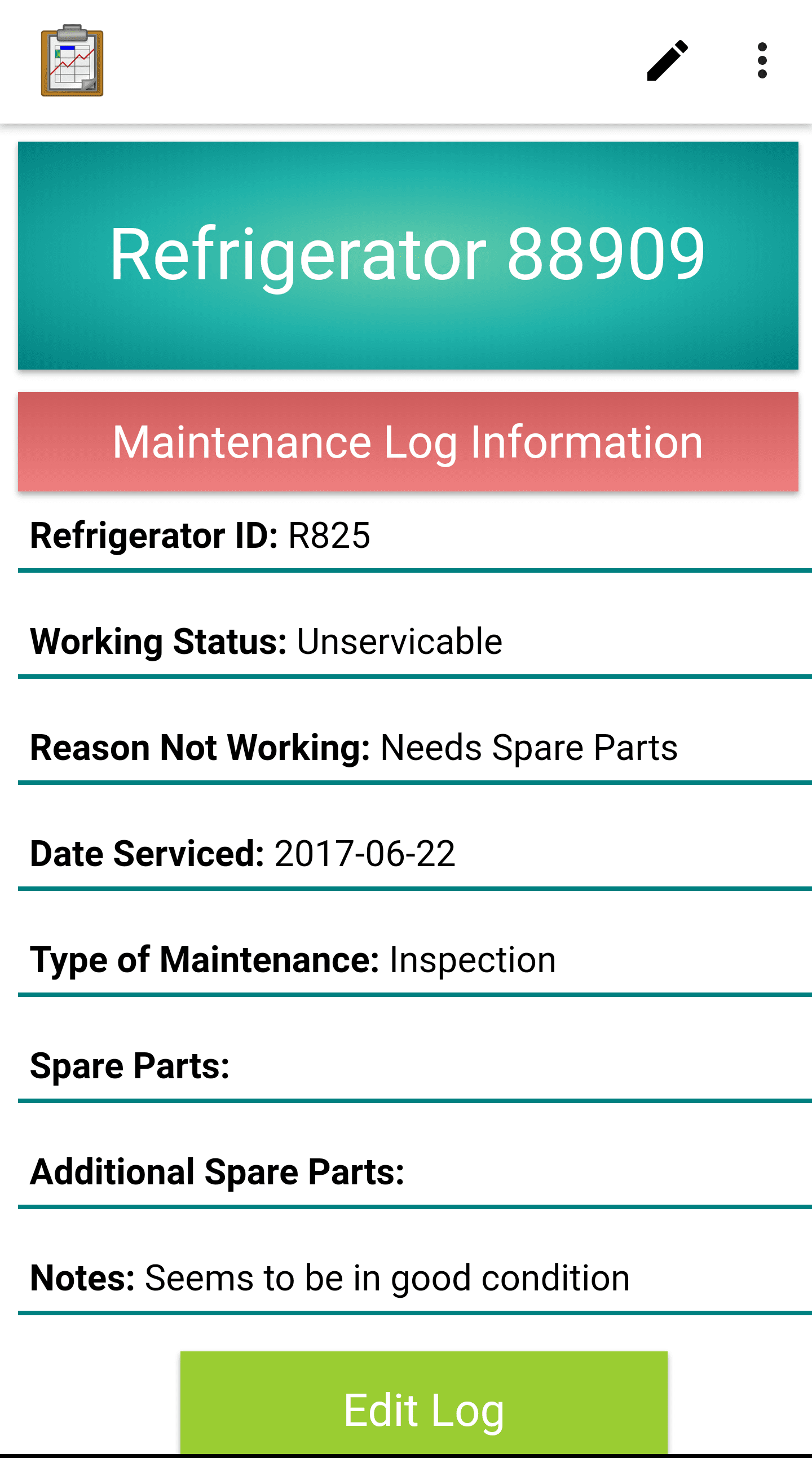 Maintenance Record