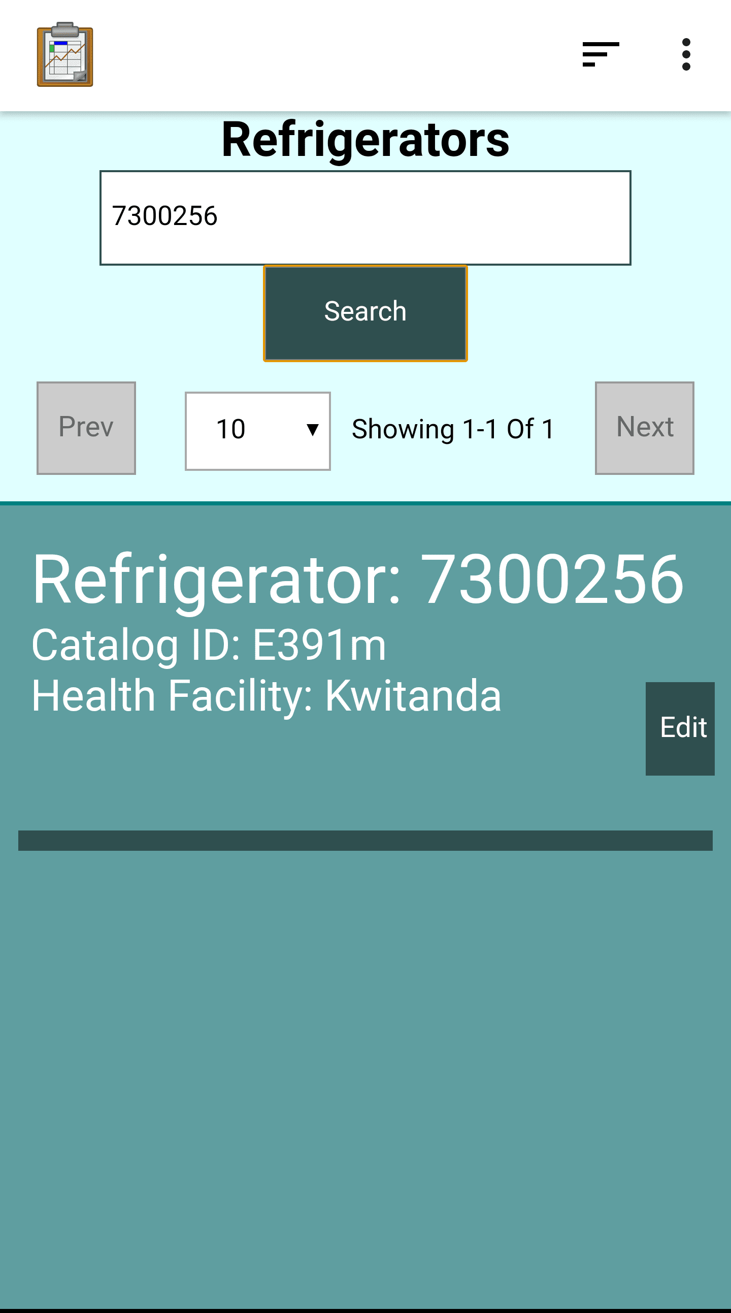 Refrigerator List Search