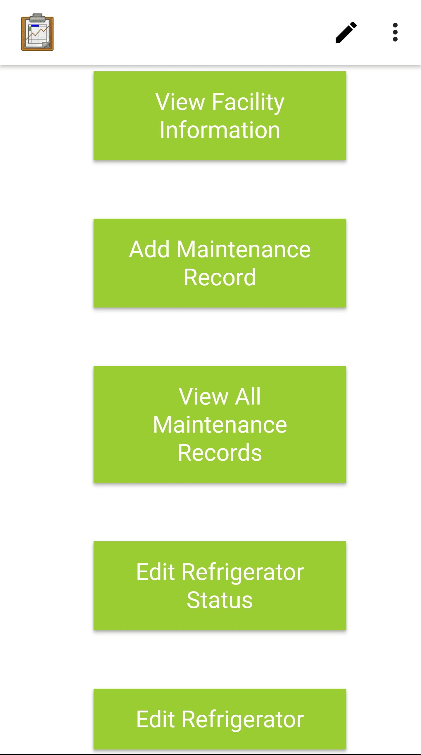 Refrigerator Menu Buttons