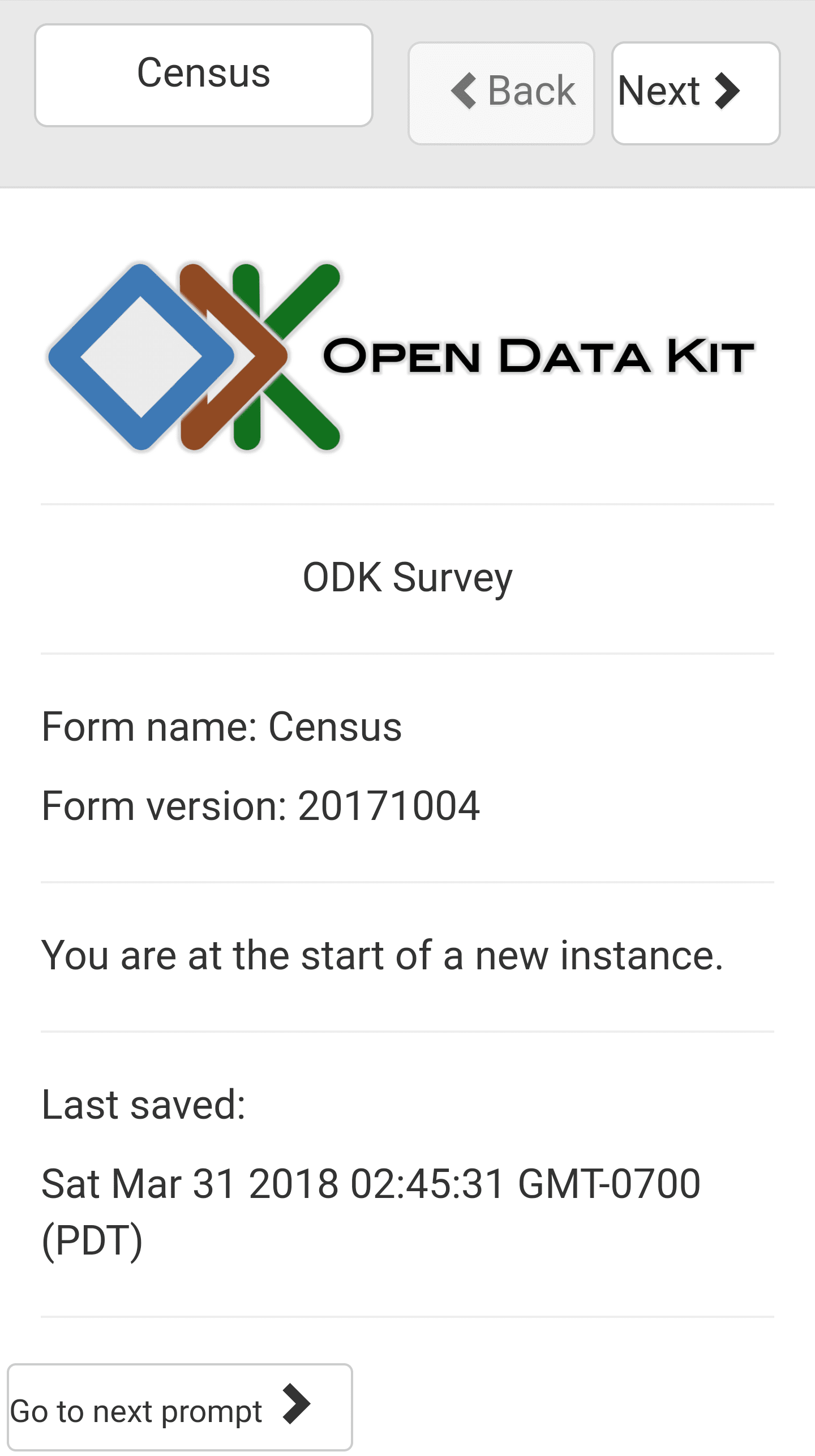 Household Data Collection — ODK-X Docs