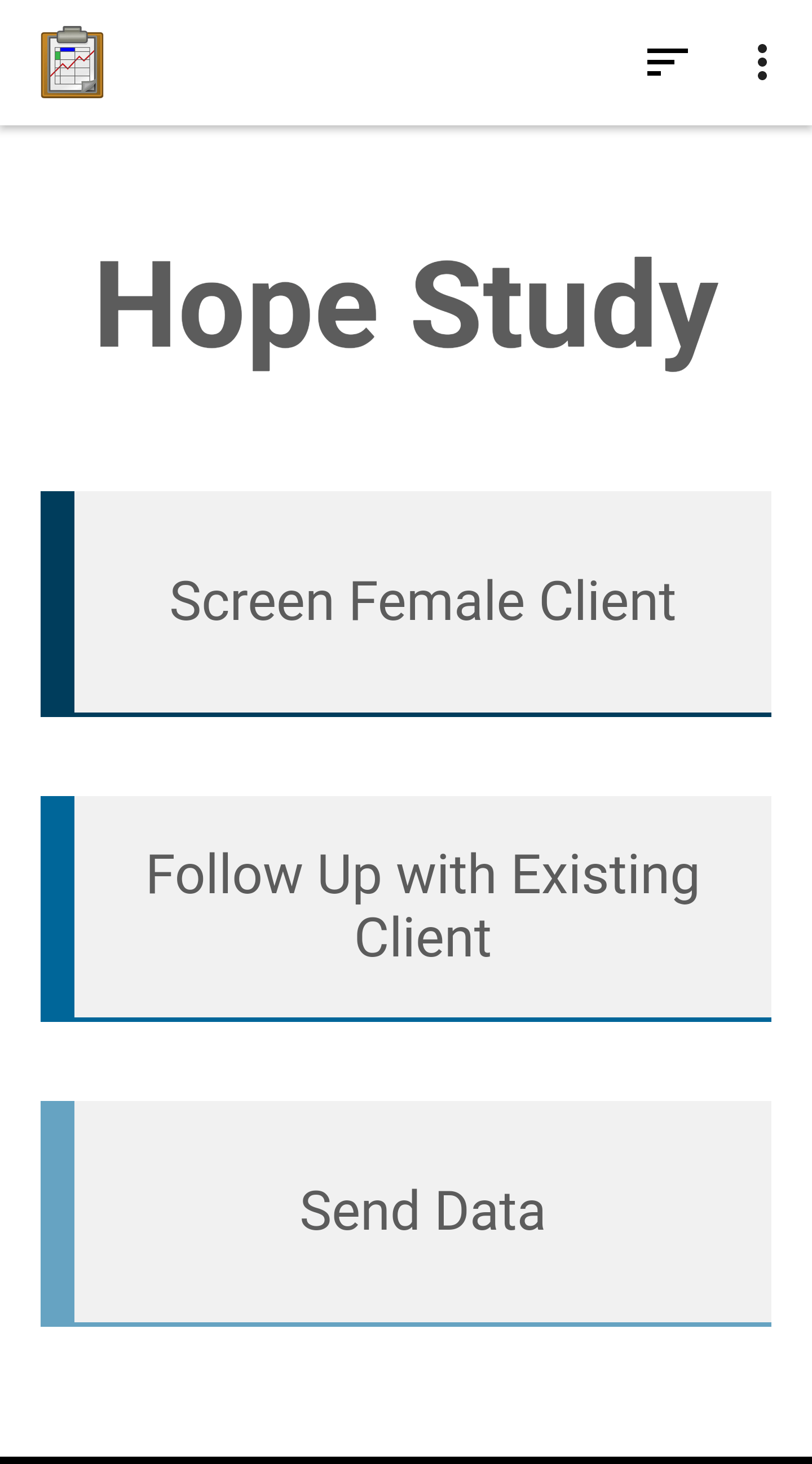Hope Study Home Screen