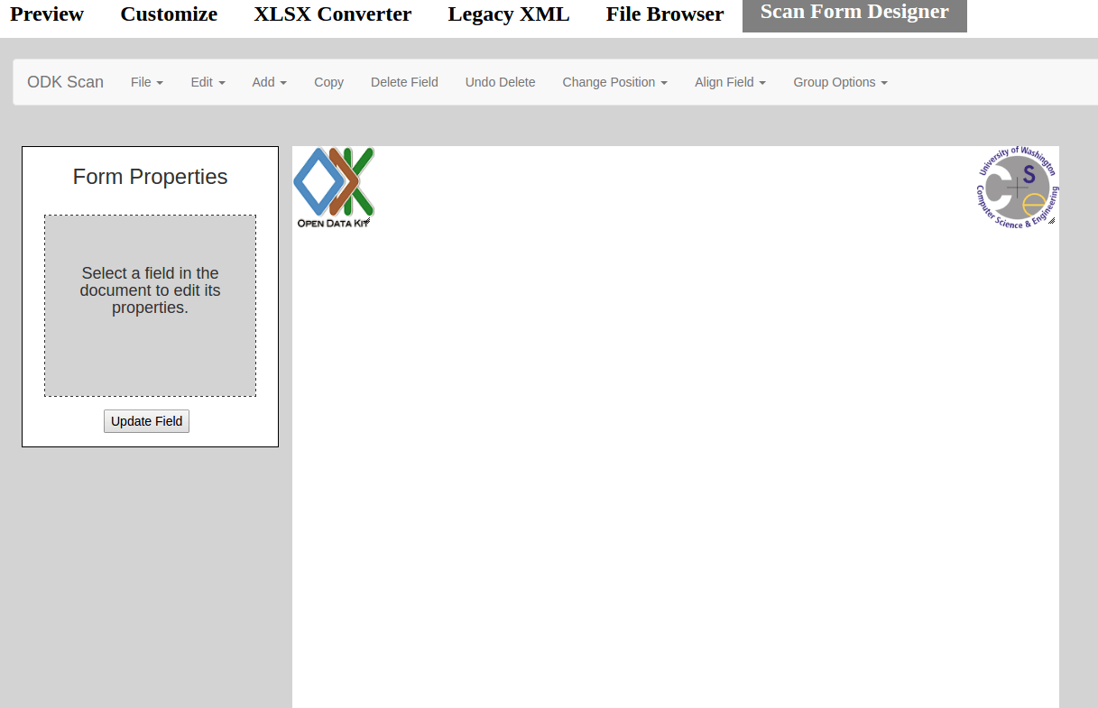 ODK-X Scan Form Designer Homepage