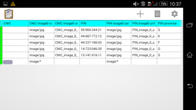 Viewing scanned data in ODK-X Tables