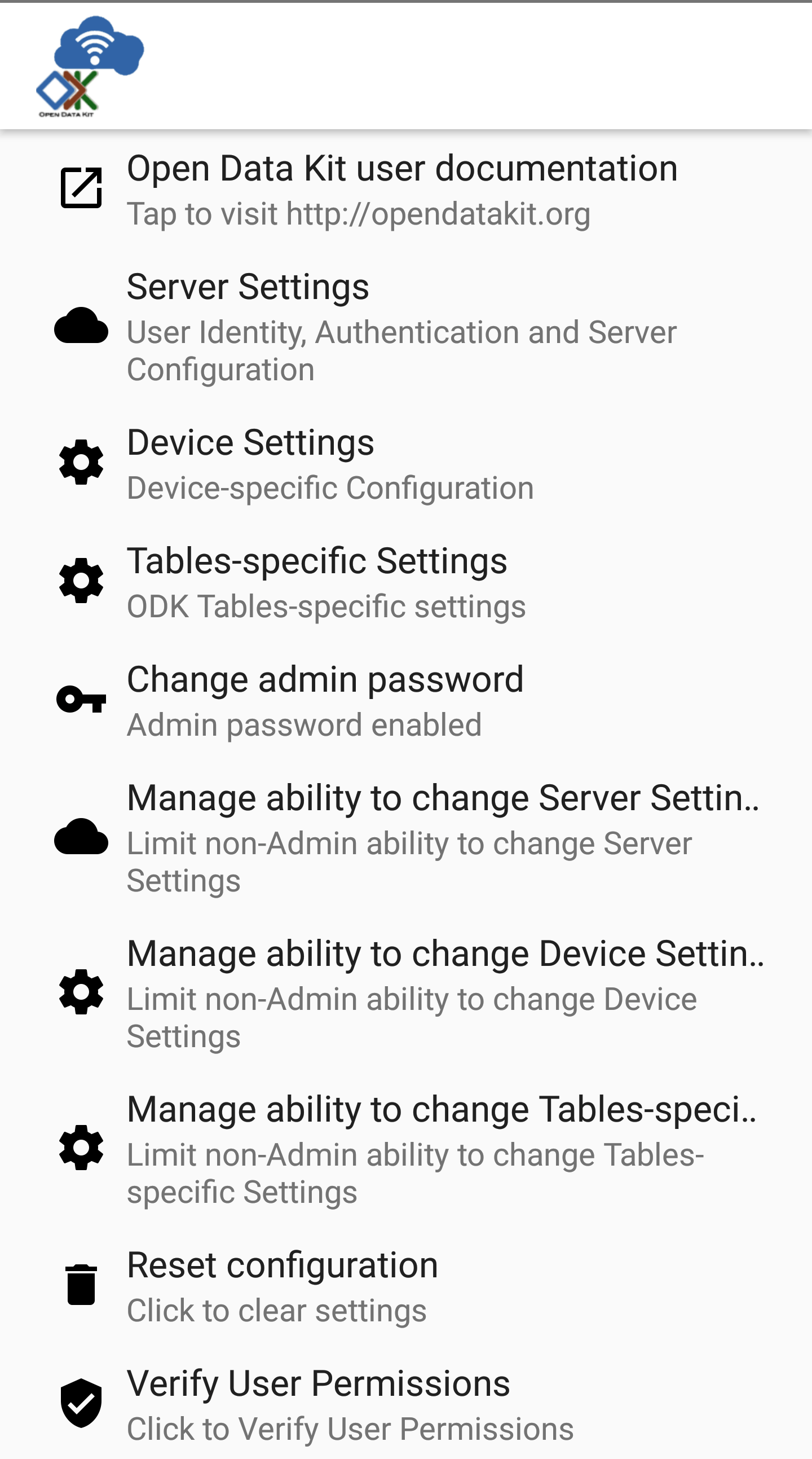 Services Admin Settings