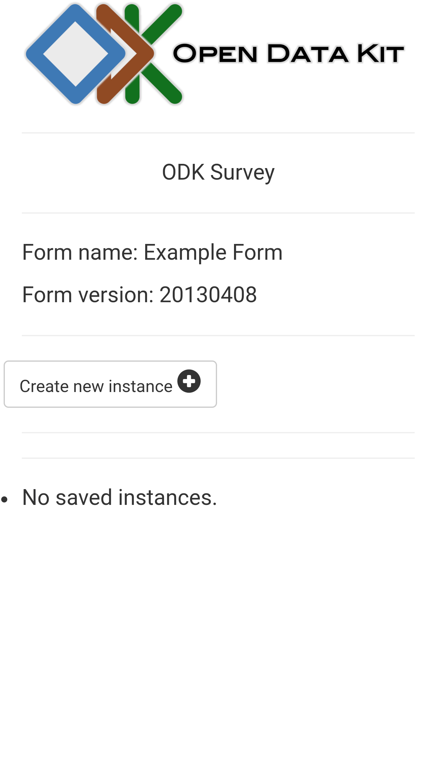 Survey Example Form