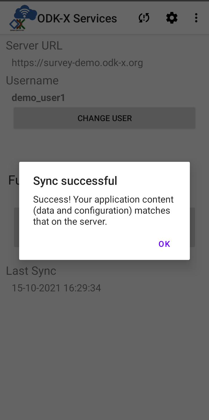 Sync success